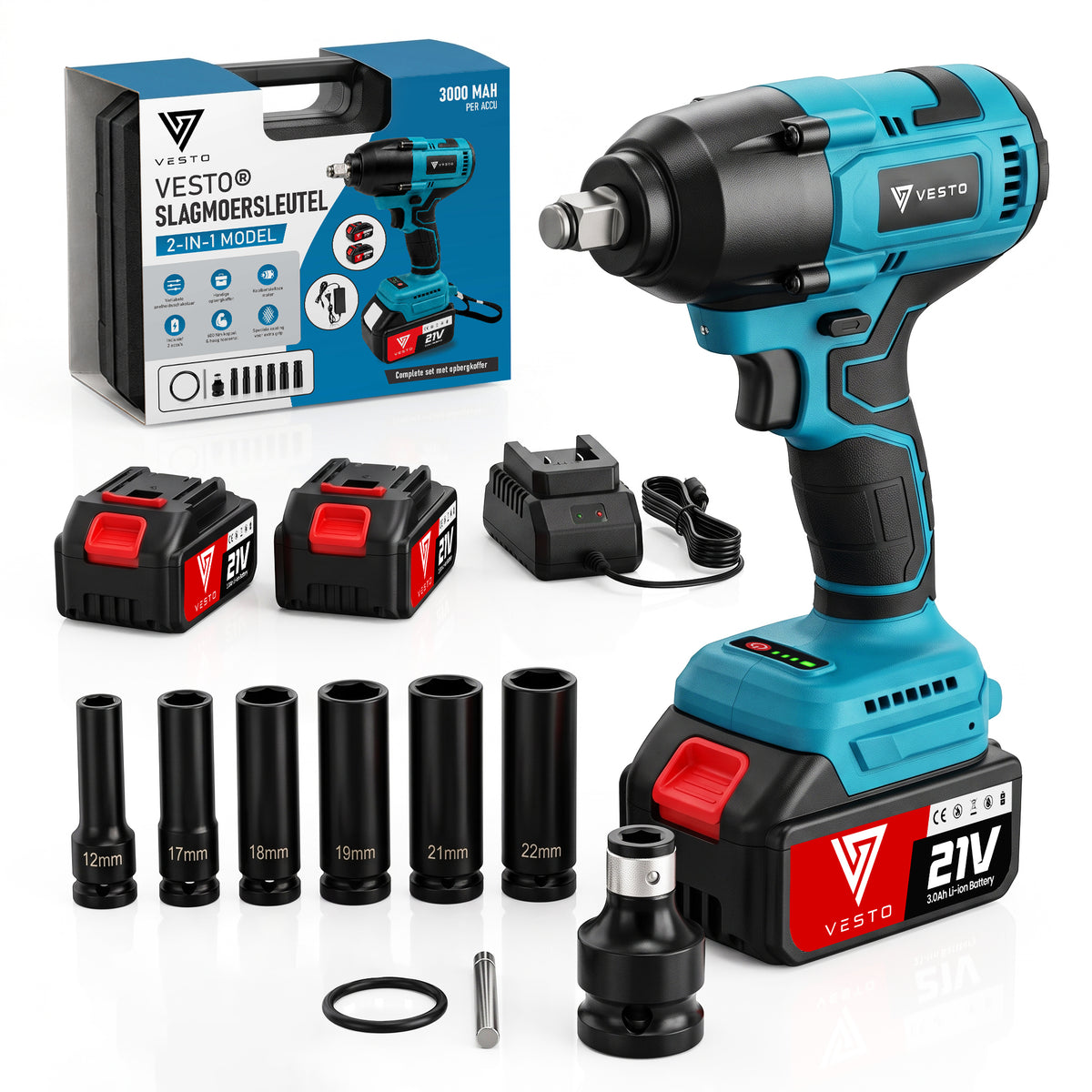Vesto® Accu Slagmoersleutel 21V