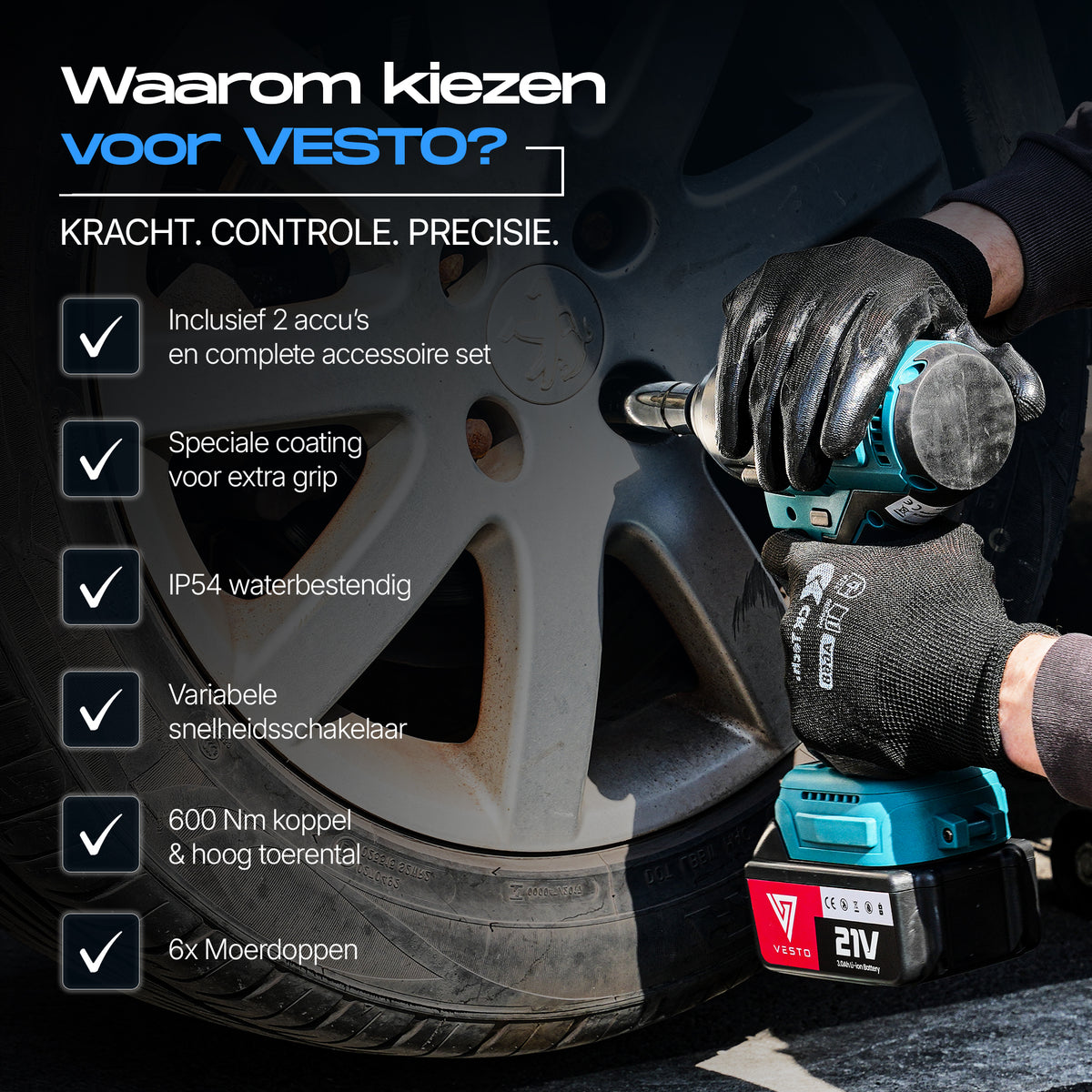 Vesto® Accu Slagmoersleutel 21V