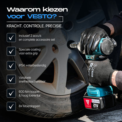 Vesto® Accu Slagmoersleutel 21V