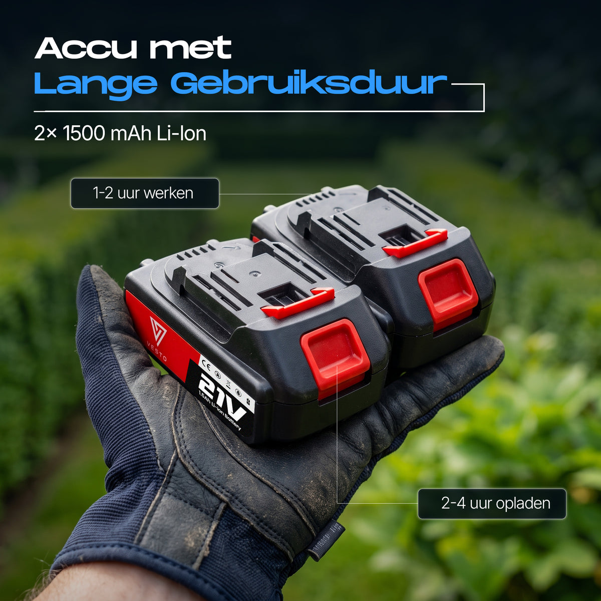 Vesto® Accu Heggenschaar met Hoekverstelling