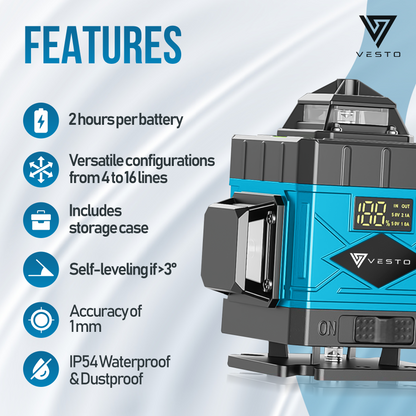 Vesto® 4D Kruislijnlaser inclusief statief