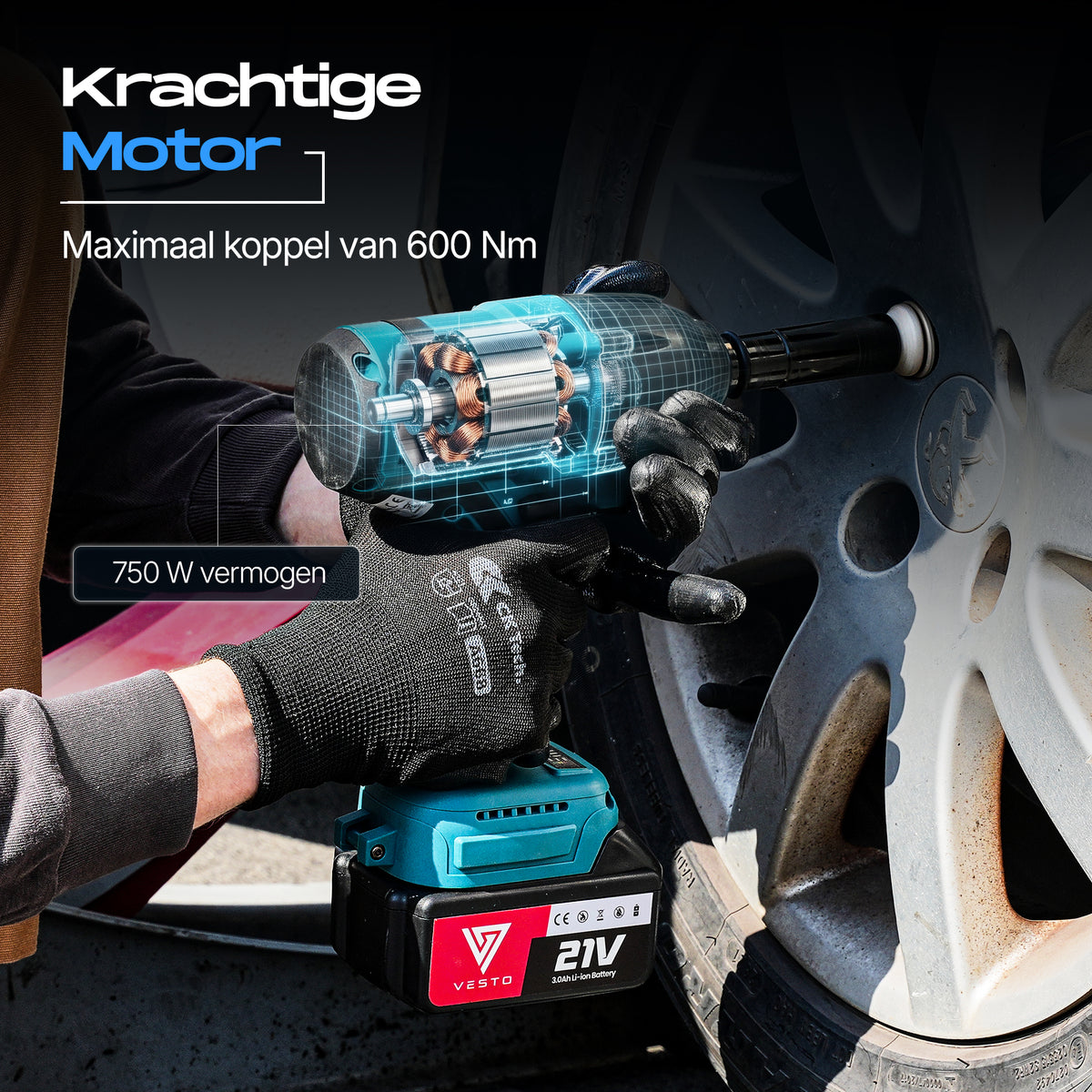 Vesto® Accu Slagmoersleutel 21V