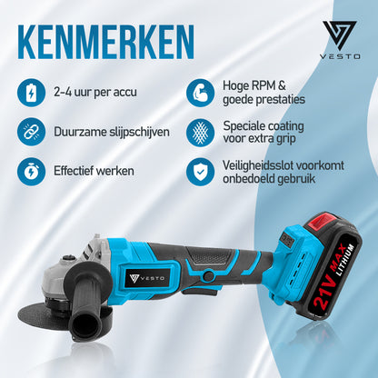 Vesto® Accu Haakse Slijper