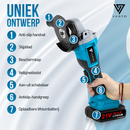 Vesto® Accu Haakse Slijper