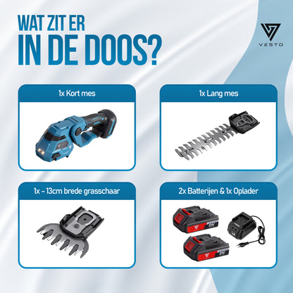 Vesto® Accu Heggenschaar met Hoekverstelling