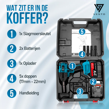 Vesto® Accu Slagmoersleutel 21V
